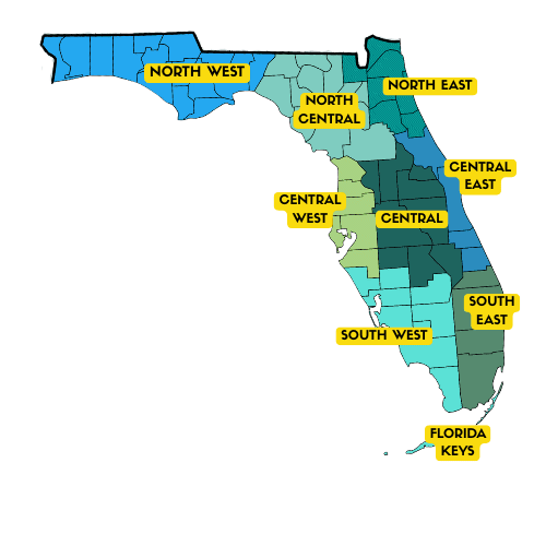 Florida Regions Map